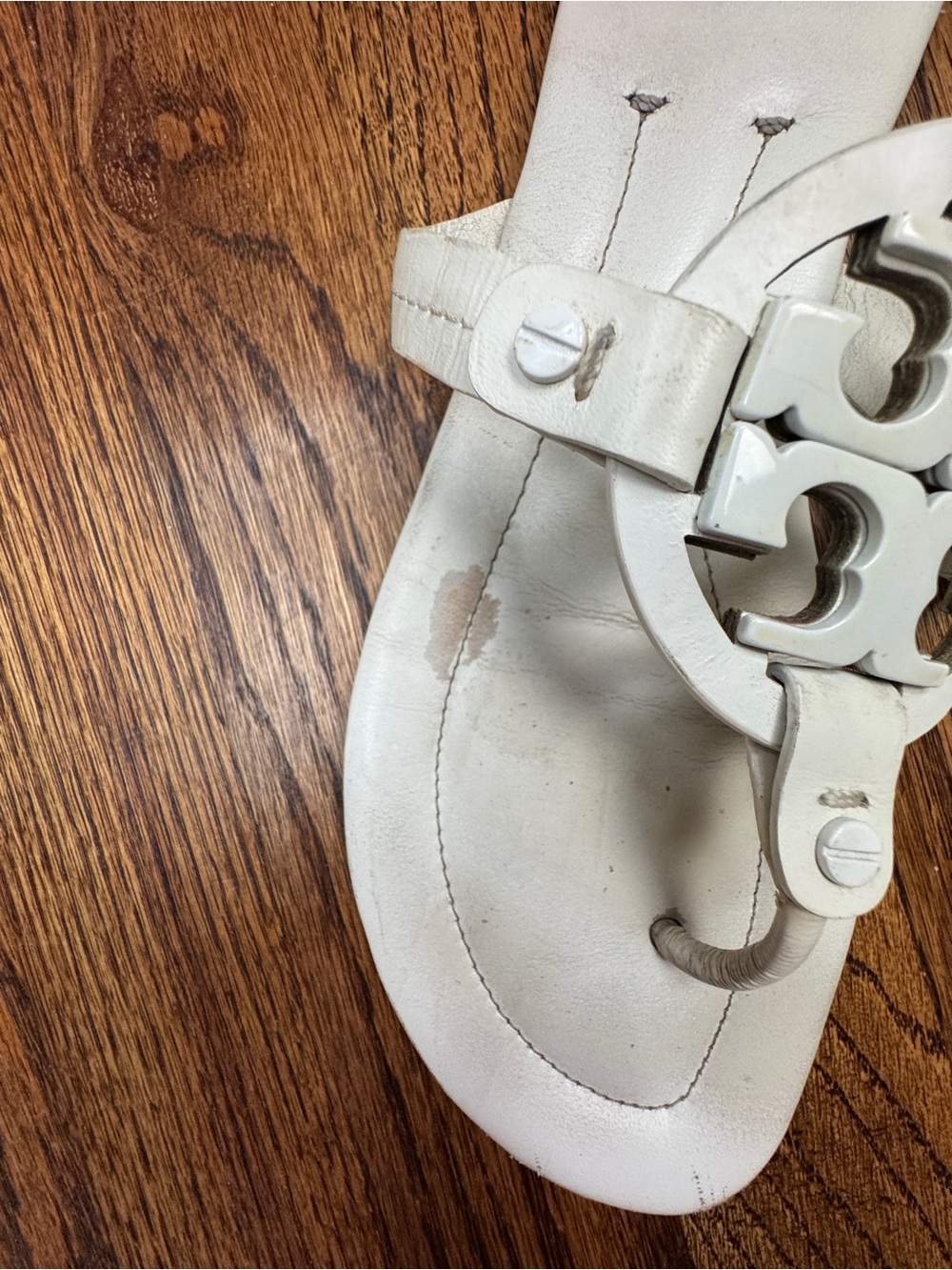 Tory Burch Miller Thong Sandal Women’s 8 White - Picture 3 of 7